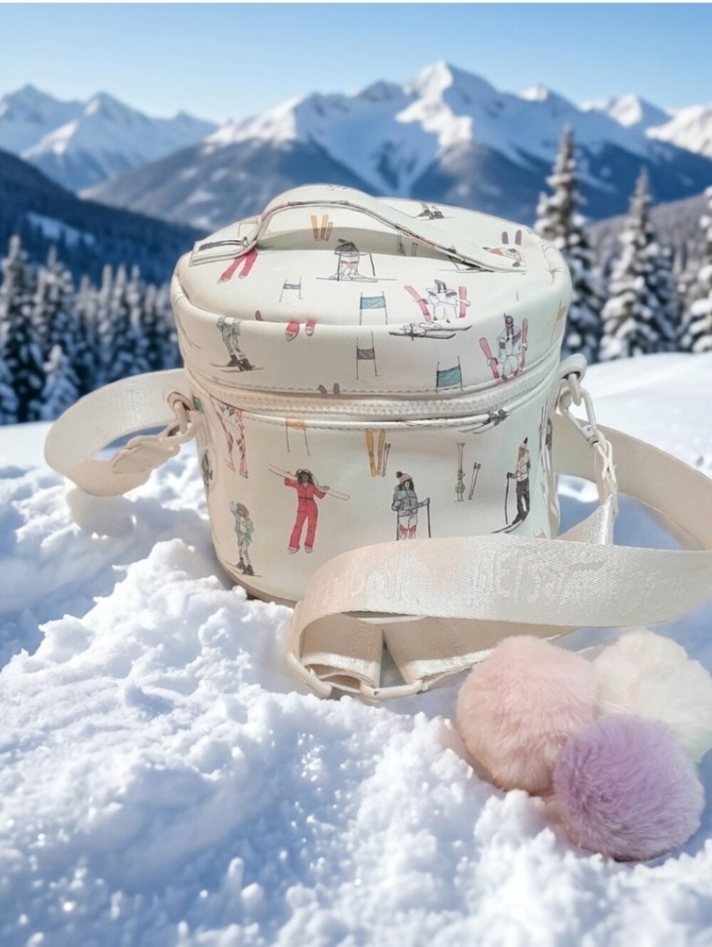 Betsey Johnson Ski-Print Cosmetic Train Case
